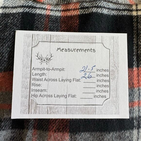 Anthropologie Eden & Olivia oversized plaid flannel button -up Jacket SZ S #2525 - Picture 10 of 14